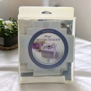 Wedding Anniversary Special Squared Favor Boxes Rings Ribbons 12 Count